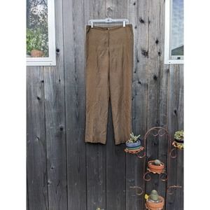 Jones New York Silk Trousers Warm Chocolate Size 14